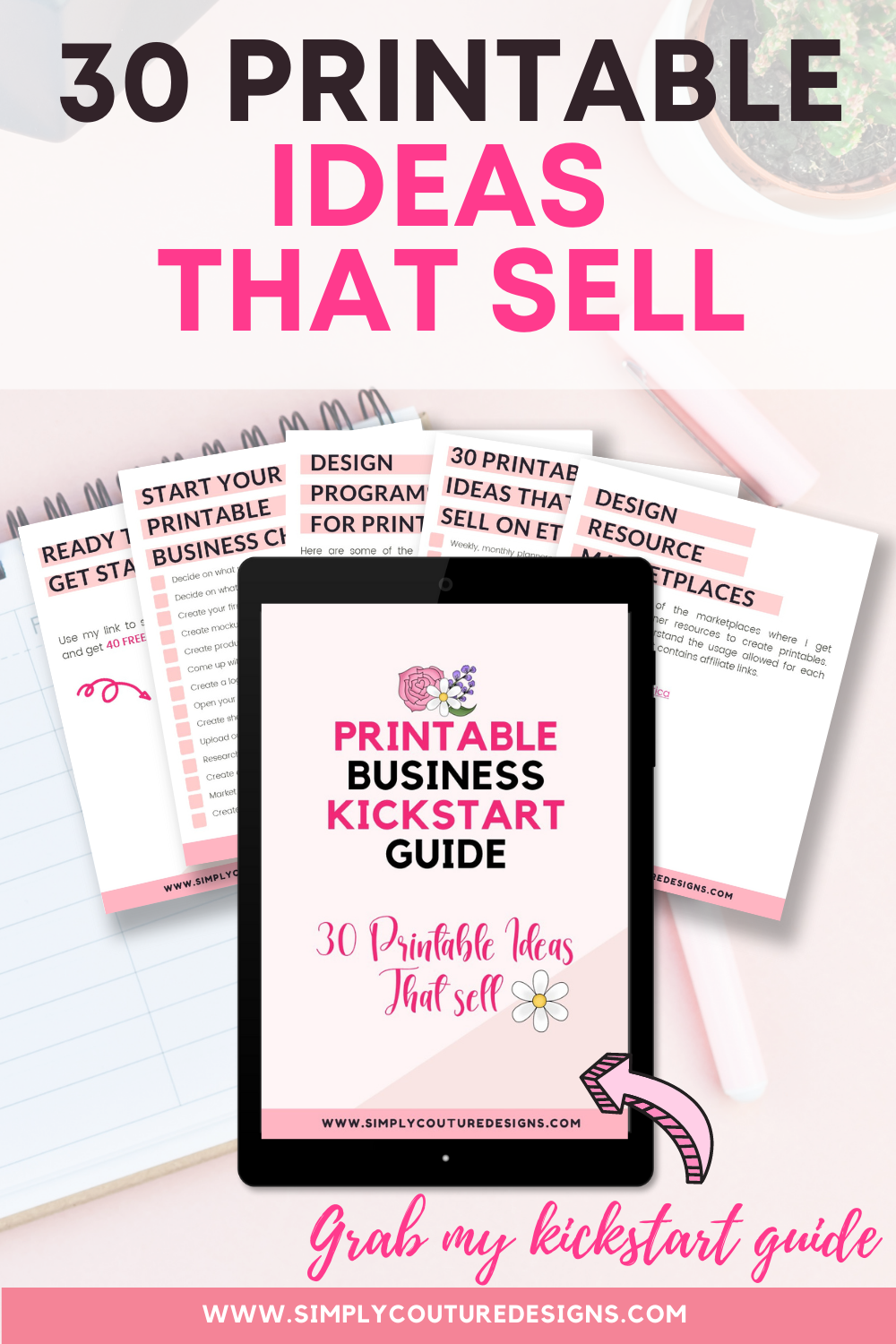 30 printable ideas that sell plus printable business kickstart guide